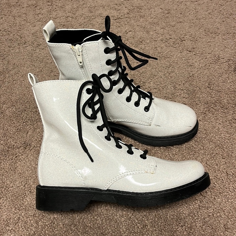 White Sparkly Boots
